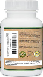 Citrus Bergamot Supplement, 1000mg, 60 Capsules - Supports Healthy Cholesterol & Triglyceride Levels - 1,000mg Servings (Bergamonte Standardization) by Double Wood