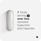 Toniiq Hyaluronic Acid Supplements – Lab Tested 95% Ultra High Purity – Fermented and Bioavailable with Vitamin C – Third Party Lab Tested – 180 Capsules