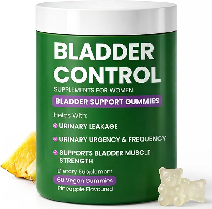 Bladder Control Supplements – Urinary Tract Health for Women | Overactive Bladder Support, UTI Relief & Infection Treatment | Daily Feminine Wellness Gummies – 60 Pineapple Flavor