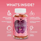 Apple Cider Vinegar Gummies 1000mg Per Serving - Sugar Free ACV Gummy Vitamins Supplement with Vitamin B12 for Energy - Keto Friendly Digestion, Detox, Cleanse Support, Vegan, Non-GMO - 120 Gummies