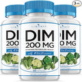 DIM Supplement 200mg - DIM Diindolylmethane Plus BioPerine - Estrogen Balance, Hormone Menopause Relief, Acne Treatment, Vegan - 180 Count