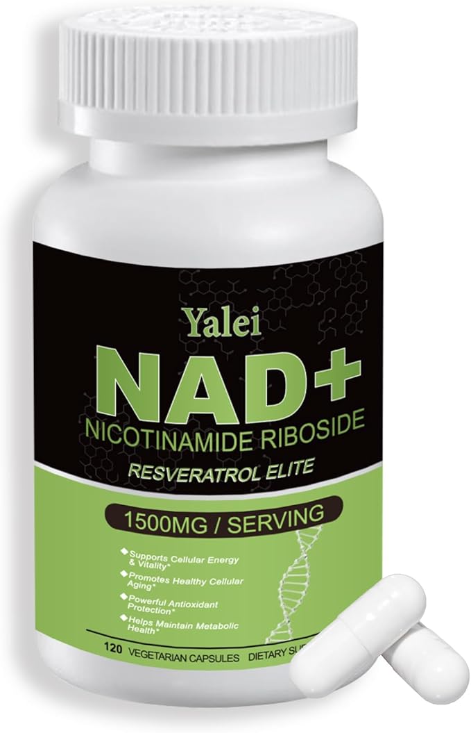 NAD Resveratrol Supplement 1500mg,120 Veggie Capsules | Liposomal NAD Plus Boosting | Support Cellular Health, Stamina & Healthy Aging for Women & Men | Non-GMO