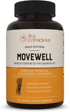 Live Conscious Glucosamine Chondroitin with MSM, Hyaluronic Acid, and More - MoveWell Joint Health Supplement