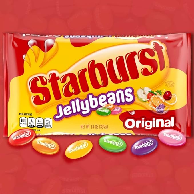 STARBURST Original Jelly Beans Gummy Candy, 14 oz Bag (Pack of 3)