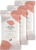 Veeda Plant-Based Feminine Wipes – pH-Balanced, Hypoallergenic & Biodegradable Wipes for Sensitive Skin, Fragrance-Free Travel Sized Wipes – 60 Count