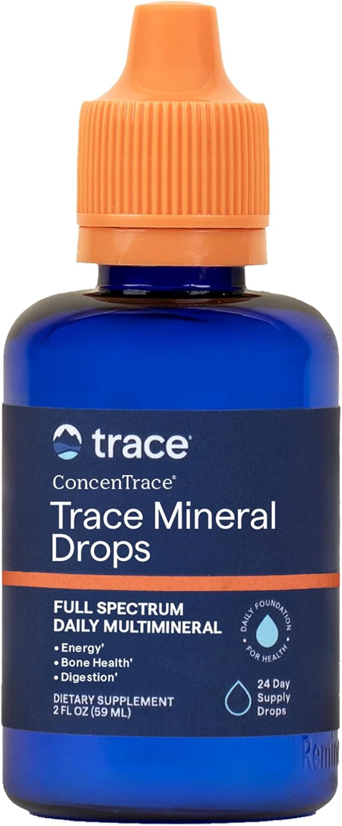 Trace Minerals ConcenTrace Trace Mineral Drops | Supports Energy, Digestion, Bone Health & Hydration, 70+ Ionic Trace Minerals w/ Magnesium, Chloride & Potassium | Keto, Vegan & Non-GMO | 24 Servings