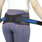 Sacroiliac SI Joint Hip Belt for Women and Men–Adjustable Hip Brace with 5 Springs, Non-Slip Support Brace for SI Joint, Lower Back, Pelvis, Sciatica & Trochanter Pain Relief (Black, Medium)