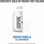 Isopure Zero Carb 100% Pure Whey Isolate Protein Powder, Gluten Free, With Vitamins, Creamy Vanilla, 25g Protein Per Serving, 4.5 Lbs, 66 Servings (Packaging May Vary)