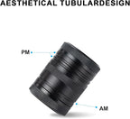 Pill Box 2 Times a Day - Metal Pill Case, Portable Daily 2 Compartment Pill Container, Waterproof Travel Aluminum Pill Holder for Fish Oils, Vitamin, Fish Oil, Supplements
