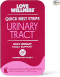 Love Wellness Urinary Tract* Quick Melt Strips - Fast-Dissolving UT Support with 36 mg PACs from Cranberry Fruit Extract - Promotes Urinary Health* - No Water Needed - Vegan and Sugar Free - 32 Strips