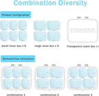 Pill Organizer SOFISO 4/6 Grid Free Assembly Travel Medicine Organizer 10 Day Pill Organizer Portable Pill Box Waterproof Pill Case Daily Medication Carry Case for Vitamins, Fish Oils, Supplements