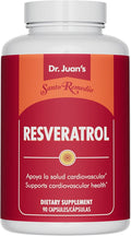Santo Remedio Trans-Resveratrol 200 mg Supplement, Cardiovascular & Antioxidant Support*, Plant-Based & Vegan, Gluten Free, No Artificial Colors, 90 Vegetarian Capsules, Wellness Gift for Adults