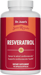 Santo Remedio Trans-Resveratrol 200 mg Supplement, Cardiovascular & Antioxidant Support*, Plant-Based & Vegan, Gluten Free, No Artificial Colors, 90 Vegetarian Capsules, Wellness Gift for Adults
