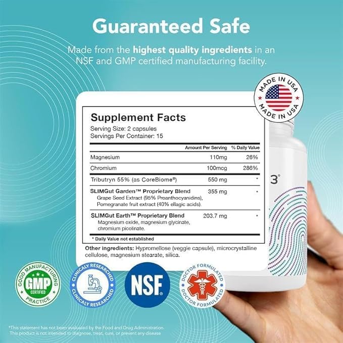 SANE MD - Viscera 3 Postbiotics with Tributyrin - Sodium Butyrate Supplement for Gas and Bloating Relief - Gut Health - IBS & Leaky Gut Butyric Acid Supplement - NSF Certified - 30 Capsules