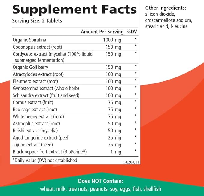 Energy Plus by Pure Essence - Caffeine Free, All Natural Herbal Energy and Focus Supplement - Smooth, No Jitters No Crash - 120 Tablets