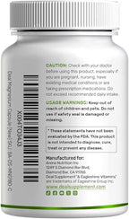 Deal Supplement Magnesium Glycinate 500mg, 240 Veggie Capsules | 100% Chelated for Easy Absorption | Essential Mineral Supplement | Non-GMO, Gluten-Free
