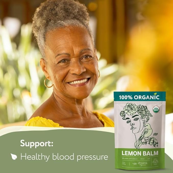 Organic Lemon Balm Tea Loose Leaf (4oz.) - Lemon Balm Leaves - Loose Leaf Melissa Tea - Te de Tolonjil - Natural Support for Stress Response, Sleep, Digestion