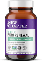 New Chapter Daily Skin Renewal Supplement, Clinical-Strength Astaxanthin for Youthful Skin Care + Collagen Protection with Vitamin C, Vitamin A, E & Zinc - 30 Capsules