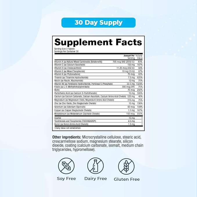 VitaMedica | Bone Support | Supplement for Bones and Joints | Calcium | Magnesium | Vitamin D & Vitamin K | Boron | Chelated Minerals | Bone Support | Natural Sleep | Made in USA | 90 Ct | 30 Servings