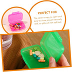 4pcs Small Plastic Travel Pill Boxes with Tight Seal Portable Vitamin Organizer for Daily Medicine Storage Multi Color Mini Rectangular Containers for Jewelry and Small Items