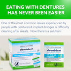 Dr. B Dental Solutions Cleanadent Wipes - Convenient Denture Cleaning Wipes, Refreshes Gums, No Artificial Colors/Flavors - 60 Count