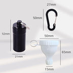 Protein Powder Funnel Set Travel Protein Powder Containers White with 1 Carabiner 1 Brush and 1 Mini Pocket Pill Box Reinforced to Prevent Spills Gym Pre-Workout Supplement Powder Funnels