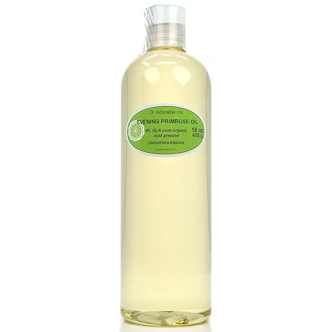 Dr Adorable - 16 oz - Evening Primrose Oil - 100% Pure Natural Organic Cold Pressed