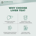 Elephantal Wellness Liver Herbal Tea – Supports Liver Detox, Repair & Resilience | Milk Thistle, Artichoke Leaf, Dandelion Root & Burdock | Caffeine-Free Loose Leaf Herbal Tea – 2oz, 20 Servings