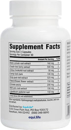 Equilife Herbal Progesterone Support for Women with Black Cohosh & Passion Flower -Ease Menopausal Symptoms, Promote Healthier Cycles, Boost Mood, Vegan, Non-GMO, Gluten, Dairy & Soy Free, 90 Capsules