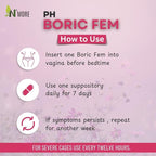 N'More Boric Acid Vaginal Suppositories with Applicator - 100% Pure Made in USA - Boricfem Support Vaginal Health (One) (60 Count (2 Pack), Boric Acid Suppositories)