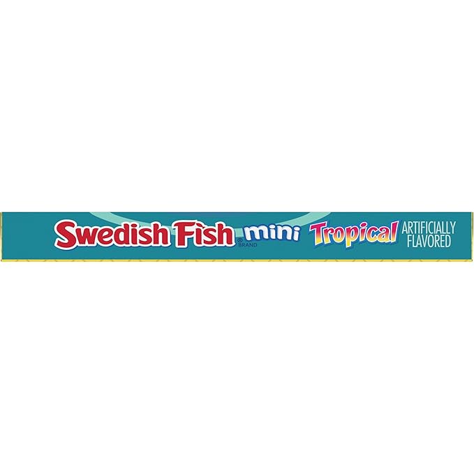 SWEDISH FISH Mini Tropical Soft & Chewy Gummy Candy, Bulk Candy, 12 - 3.5 oz Boxes