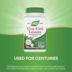 Nature's Way Uva Ursi Leaves, Traditional Urinary Support*, 1,110 mg per 3-Capsule Serving, Non-GMO Project Verified, Herbal Dietary Supplement, Gluten Free, 100 Vegan Capsules (Packaging May Vary)