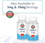 KAL DHEA Vegetarian Tablets, 25 mg, 60 Count