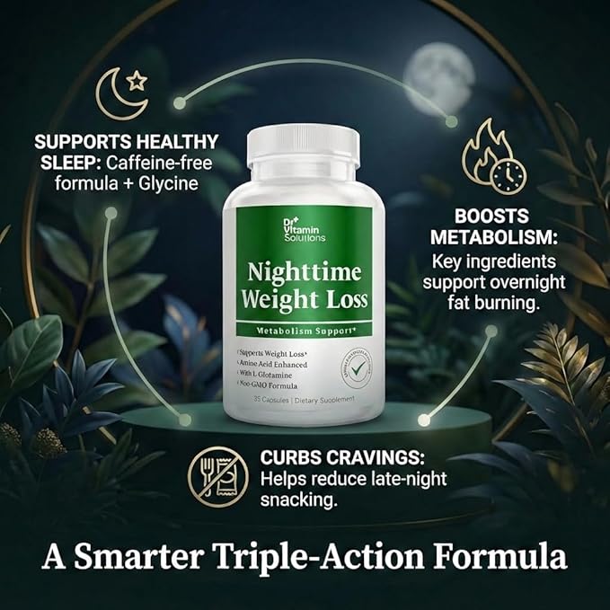 Nighttime Fat Burner Supplements - Appetite Suppressants for Weight Loss - Night-Time Fat Burner for Women & Men - Metabolism Booster Weight Loss Pills - 35 Capsules