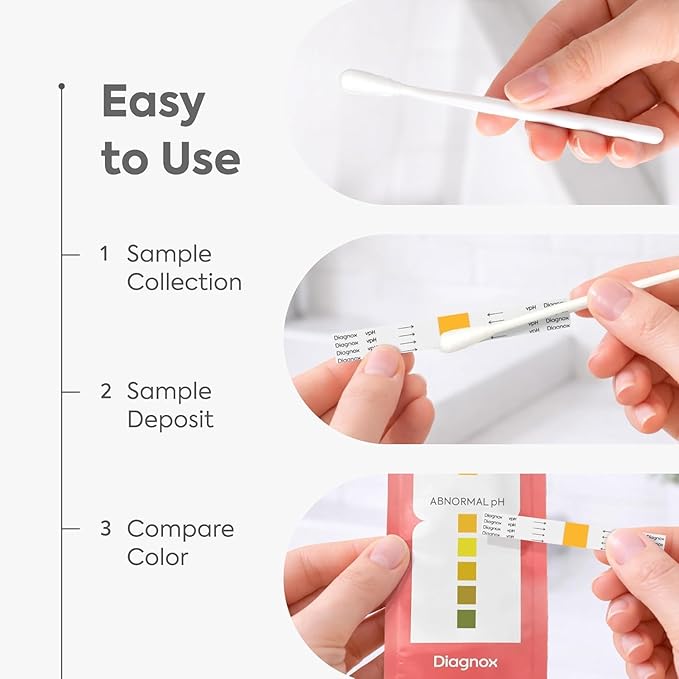 Vaginal pH Test Kit - Yeast Infection Test & BV Test Strips for Women - Clinical Grade, Accurate and Quick Results in 30 Seconds - 10 Self Tests