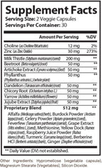 Liver Support Supplement | with Milk Thistle, Dandelion, Beetroot, Zinc & Herbal Blend | 60 Veg Capsules