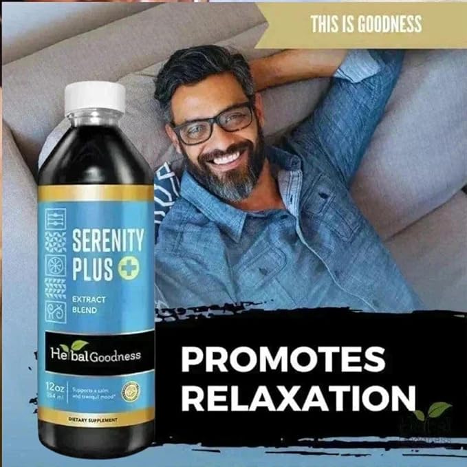 Herbal Goodness Serenity Liquid Extract – Chamomile, Lemon Balm, Valerian Root & Guava Leaf | Natural Calm Sleep Aid for Adults | Relaxing Botanical Blend for Calm, Rest & Wind-Down Support | 12 fl oz