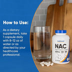 Nutricost N-Acetyl L-Cysteine (NAC) 600mg, 180 Capsules - Non-GMO, Gluten Free (Pack of 2)