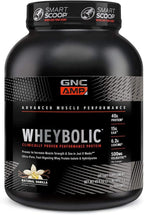 GNC AMP Wheybolic Clinically Proven Protein Powder, 40g Whey Protein, BCAA, Leucine, Increases Muscle Strength, Muscle Building, 3rd Party Tested, Gluten Free, Natural Vanilla, 25 Servings