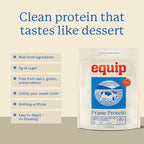 Equip Foods Prime Protein Powder | Clean, Grass Fed Beef Protein Powder | Carnivore Protein Isolate | Paleo, Keto Friendly | Gluten & Dairy Free | Helps Build & Repair Tissue | 30 Servings, Unflavored