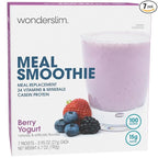 WonderSlim Meal Replacement Smoothie, Berry Yogurt, 15g Protein, 24 Vitamins & Minerals, Gluten Free (7ct)