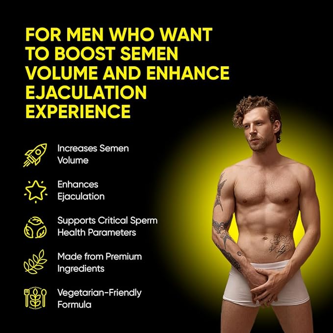 Pineapple C*M Gummies Improves Sperm Volume and Load Semen Volume Supplement - 60 Capsules - 1 Month Supply