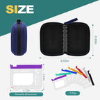 Timueetech A7 Waterproof Pill Organizer with 7 PCS L Size Zippered Pill Pouches for A7 Binder, Large BPA-Free Weekly Medicine Organizer, Color-Coded Reusable Travel Pill Storage System