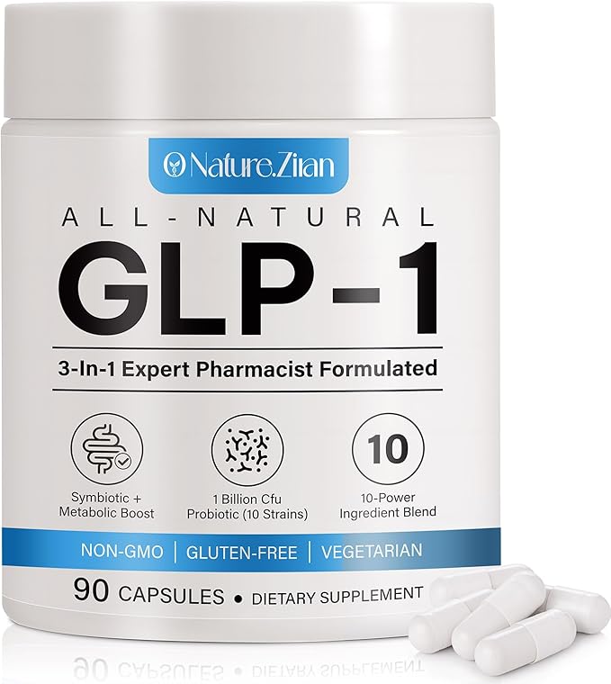 GLP-1 Weight Management Supplement for Women & Men, GLP1 Appetite Control, Energy & Digestion Balance - Vegan, Gluten-Free, Dairy Free, 90 Capsules (Pack of 1)