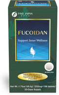 FINE JAPAN Fucoidan with Wakame Seaweed Extract & Agaricus Extract - Vegetarian kelp Supplement, 33-Day Supply (198 Capsules)