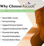 Sublingual NMN 500mg + Trans-Resveratrol 400mg, 3-in-1 Advanced Formula 99% Pure NMN Resveratrol Supplement for Boost* NAD, Cell, Immune, Energy & Muscle, Anti-Aging, 120 Lozenges, 120-Day Supply