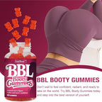 LEAFROOT BBL Gummies for Fitness Growth Bigger Buttocks, Berry Flavor with Multivitamins and Herbal Extracts Support to Enhance Curvy Body, Women Hip Butt Enhancing Booty Gummy Candy