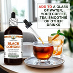 Black Cohosh (Cimicifuga Racemosa) Dry Root Glycerite, Made in Hawaii, Raw Materials, All Natural, Vegan, Lab Tested Alcohol-Free Liquid Extract - 4 fl.oz
