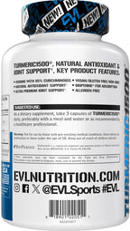 Evlution Herbal Relief Turmeric Curcumin with Bioperine - EVL 1500mg 95% Curcuminoid Turmeric Curcumin with Black Pepper for Digestive Skin Immunity Liver and Joint Support - Non GMO Vegan Supplement