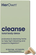 her own Cleanse, Gentle Detox, Supports Healthy Gut, Ocean Algae Cleanse, Prebiotic/Probiotic Blend, Cleansing Herbal Blend, Gluten and Soy Free, Vegan, 60 Capsules, 30 Servings, Multicolor